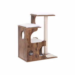 Feandrea UPCT70HW, Indoor, MDF, Sisal fiber, Brown, White, 3 shelves, 420 mm, 660 mm