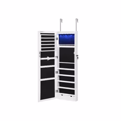 Songmics Hanging White Jewellery Cabinet - Additional view 2