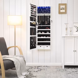 Songmics Hanging White Jewellery Cabinet - Additional view 4