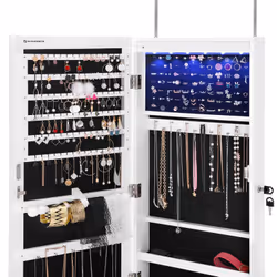 Songmics Hanging White Jewellery Cabinet - Additional view 5