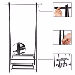 Songmics HSR05B coat rack Floorstanding Black - Additional view 4