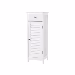 Vasagle BBC43WT, 1 door(s), White, Medium Density Fiberboard (MDF), White, Hinged door, White