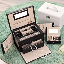 Songmics JBC121B jewellery box/pouch/organizer Fibreboard, Leatherette, Velvet - Additional view 4