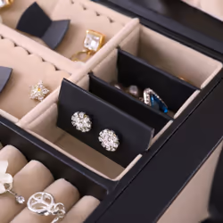 Songmics JBC121B jewellery box/pouch/organizer Fibreboard, Leatherette, Velvet - Additional view 7