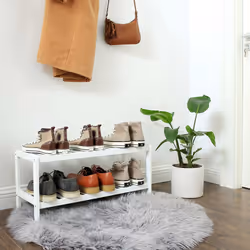 Songmics LBS02WT shoe organizer Open White