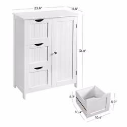 Vasagle Bathroom Cabinet with 3 Large Drawers - Additional view 6