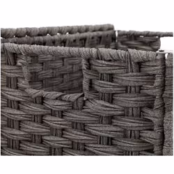 Songmics Gray Handwoven Laundry Basket - Additional view 6