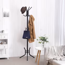 Songmics RCR17B coat rack Floorstanding 8 hook(s) Black