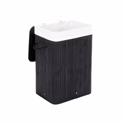 Songmics LCB10B, 72 L, Rectangular, Bamboo, Black, Black, 400 mm