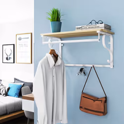 Vasagle Wall Mounted Coat Rack With Shelf
