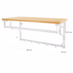 Vasagle Wall Mounted Coat Rack With Shelf