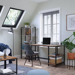 Vasagle Industrial 47 Inches Computer Desk with Shelves