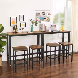 Vasagle LBT12X kitchen/dining table Home Rectangular shape Fixed table 4 leg(s) - Additional view 2