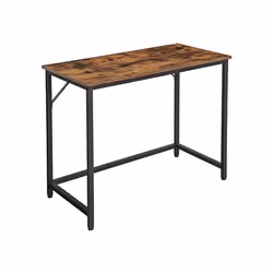 Vasagle ULWD41X, Straight, Rectangular shape, Particle board, Steel, Black, Black, Brown