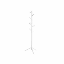 Vasagle Free Standing Hall Tree, Rubberwood, White, 8 pc(s), 470 mm, 470 mm, 1750 mm