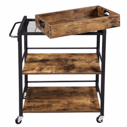 Vasagle Bar Trolley With Tray - Additional view 2