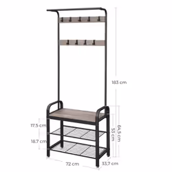 Vasagle Coat Rack With Shoe Storage - Additional view 5