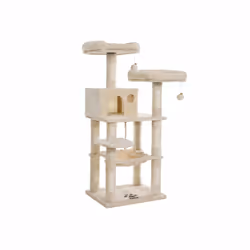 Songmics FEANDREA, Indoor, Plush, Sisal fiber, Wood, Beige, 550 mm, 450 mm, 1430 mm
