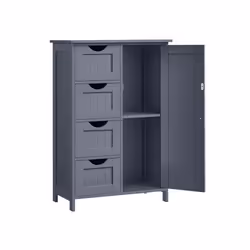 Vasagle LHC41GY, Grey, Free standing, 4 drawer(s), 1 door(s), Medium-density fibreboard (MDF), Hinged door