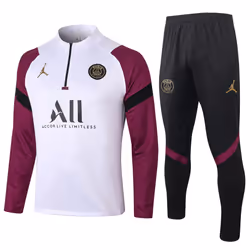 2021 PSG Football Tracksuit Long Sleeve Training Suit Purple/White - L