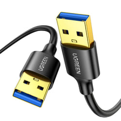 USB to USB Cable, USB 3.0 A to USB A Data Transfer Cable 5Gbps SuperSpeed Male to Male Gold Plated Lead for Game Consoles, External Hard Drive, WD My