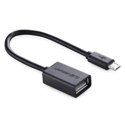 Ugreen 10396 USB cable USB 2.0 0.12 m USB A Micro-USB B Black