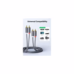 RCA Cables Phono to Phono HiFi Cable 2RCA Male to Dual RCA Male Stereo Audio Lead Red and White Interconnect Cord Compatible WithSpeaker Amplifier