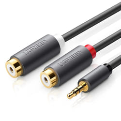 Ugreen 10547 audio cable 3.5mm 2 x RCA Black