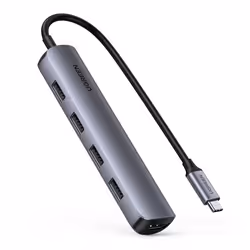 Ugreen 20197. Connectivity technology: Wired. Host interface: USB 3.2 Gen 1 (3.1 Gen 1) Type-C. Product colour: Grey. Hub int ...
