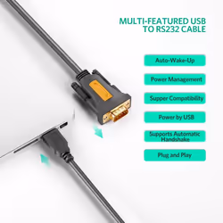 UGREEN USB Serial Cable, USB to RS232 DB9 9 pin Converter Cable 2m for Connecting Cisco Routers and Switches,Celestron Telescope Nexstar hand...