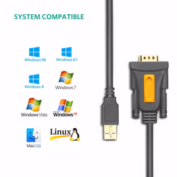 UGREEN USB Serial Cable, USB to RS232 DB9 9 pin Converter Cable 2m for Connecting Cisco Routers and Switches,Celestron Telescope Nexstar hand...