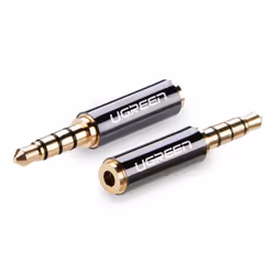 Ugreen Adapter 2.5 mm (female) micro jack to 3.5 mm mini jack (male) adapter black (20502), 2.5 mm, 3.5 mm, Black