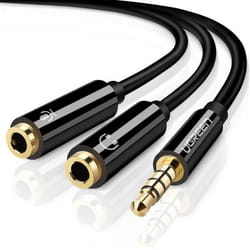 Ugreen 30620 audio cable 0.15 m 3.5mm 2 x 3.5mm Black