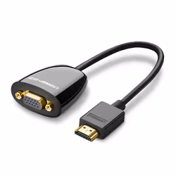 Ugreen 40253, 0.25 m, HDMI Type A (Standard), VGA (D-Sub), Male, Female, Straight