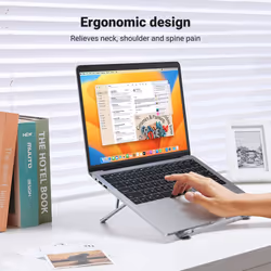 Laptop Stand for Desk Adjustable, MacBook Stand, Portable Aluminium Laptop Riser for Desk with Carry Bag, Folding Laptop Stand for 8-17.3 inch Laptops - Additional view 6