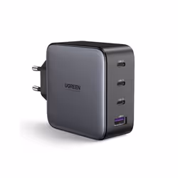 Ugreen Nexode 100W GaN USB-C USB-A Charger, Indoor, AC, 20 V, Black