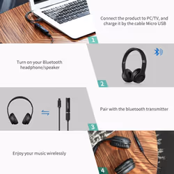 UGREEN Bluetooth 5.0 Stereo Audio Transmitter to Optical Dual Link