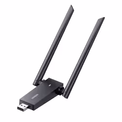 USB WiFi Dongle for PC, AC1300Mbps Dual 5dBi Antennas 2.4GHz/5.8GHz USB 3.0 Wireless Adapter for Desktop Laptop Windows11/10/ ...