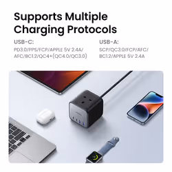 Ugreen 90906 mobile device charger Universal Grey, Silver AC Fast charging Indoor - Additional view 5