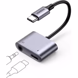 UGREEN USB C to 3.5mm Jack Headphone and Charger Adapter DAC Type C Aux Earphone Audio Splitter Compatible with Samsung Galax ...