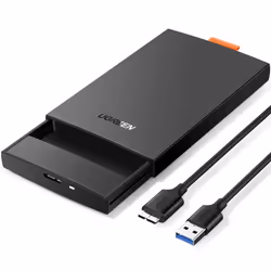 Ugreen 60353, HDD/SSD enclosure, 2.5", Serial ATA III, 5 Gbit/s, USB connectivity, Black