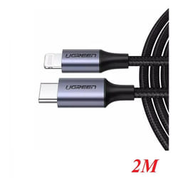 Ugreen 60761 mobile phone cable Black 2 m USB C Lightning