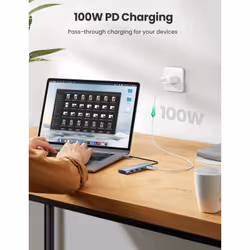Ugreen 6-in-1 USB C PD USB 3.2 Gen 1 (3.1 Gen 1) Type-C Silver - Additional view 5