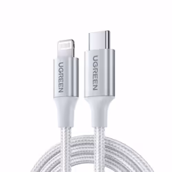 Ugreen 70523, 1 m, Lightning, USB C, Male, Male, Silver