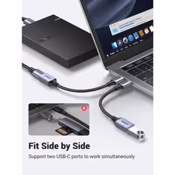 USB C to USB Adaptor Aluminum USB C Adapter OTG Cable Type C Male to USB 3.2 Female 10Gbps Transfer, Compatible with MacBook/iPad Air/Pro 2022 Galaxy - Additional view 2