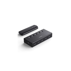 HDMI Switch 5 in 1 Out, HDMI Splitter 4K@60Hz with Remote, 5 Port HDMI 2.0 Switcher Support 3D CEC HDR HDCP 2.2, Compatible with PS5/4, Xbox, TV Box,