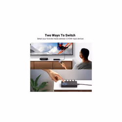 HDMI Switch 5 in 1 Out, HDMI Splitter 4K@60Hz with Remote, 5 Port HDMI 2.0 Switcher Support 3D CEC HDR HDCP 2.2, Compatible with PS5/4, Xbox, TV Box,