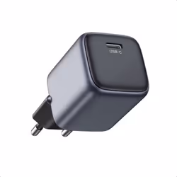 Ugreen 90666 Nexode 30W GaN Mini USB-C Charger, Indoor, AC, 20 V, 3 A, Black, Grey