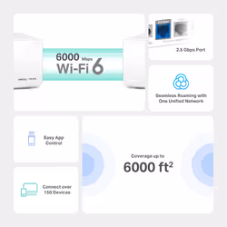 Mercusys AX6000 Whole Home Mesh WiFi 6 System