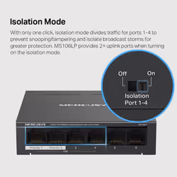 Mercusys 6-Port 10/100Mbps Desktop Switch with 4-Port PoE+ - Additional view 7